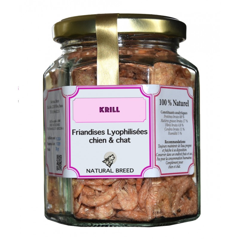 Friandise naturelle lyophilisée pour Chien et Chat - 100% Crevettes