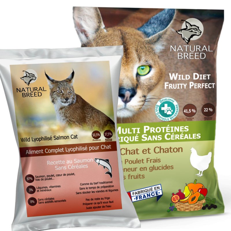 Pack sur-mesure Croquettes Wild & Lyophilisé Chat