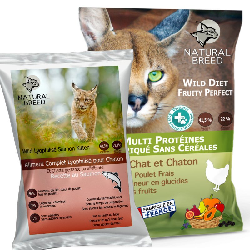 Pack sur-mesure Croquettes Wild & Lyophilisé Chat